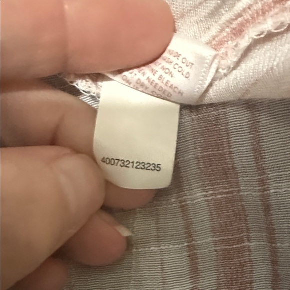 LC Lauren Conrad Striped Square-Neck Blouse | XL | Pink & Cream Boho Top - Picture 7 of 11